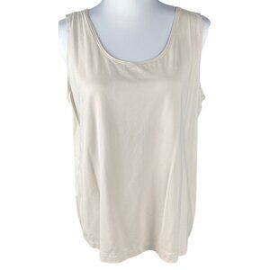 Vintage Chico's Cream Colored Loose Fitted Tank Top Size XL